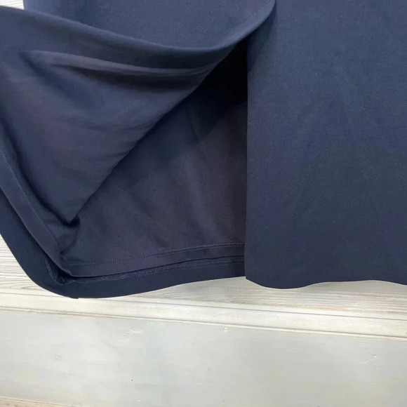 JS Collections Blue Ribbon and Lace Crepe Midi Dress V Back Short Sleeve 14 - Picture 14 of 16